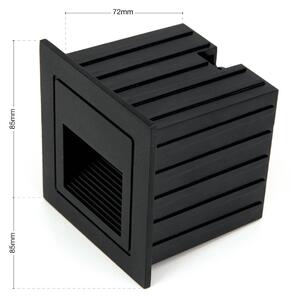 Nástěnné svítidlo Loro LED, černé, šířka 8,5 cm, hliník