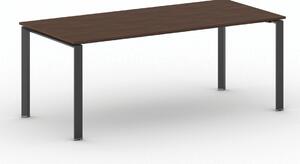 Jednací stůl PRIMO INFINITY s černou podnoží 2000 x 900 x 750 mm, ořech