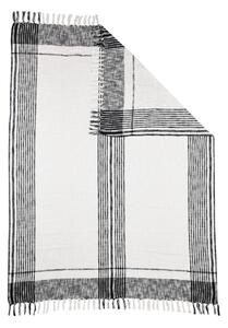 Eglo 420063 - Přehoz na postel CHEVERY 170x130 cm bílá/šedá