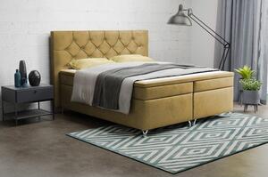Čalouněná postel Boston 160x200 cm Žluta