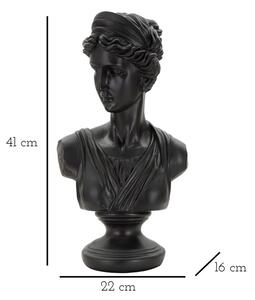 Mauro Ferretti Socha hlavy ROMAN WOMAN BLACK 22X16X41 cm