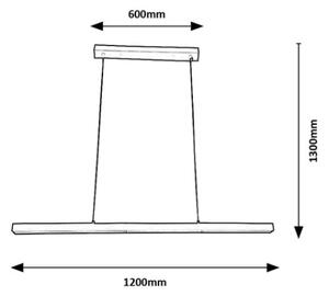 Brilagi - LED Lustr na lanku PAXIS LED/30W/230V 120 cm bílá