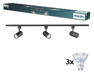 Philips - LED Stm. bodové svítidlo v lišt sys EASYLINK 3xGU10/6,2W/230V 1m černá
