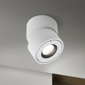 ORION Venkovní reflektor Harvey LED, bílý, Ø 10 cm, hliníkový tlakový odlitek, stmívatelný, Bílá / opál, Hliník, Moderní