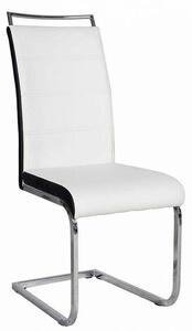 H441 jídelní židle, ekokůže bílá/lem černá