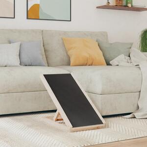 Rampa pro psy šedá 70 x 35 cm masivní jedlové dřevo 172418