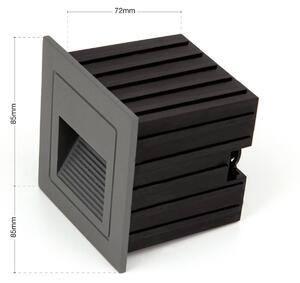 Nástěnné svítidlo Loro LED, antracit, šířka 8,5 cm, hliník