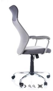 Q-319 Kancelářská židle, koženka šedá