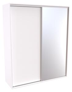 Šatní skříň FLEXI 2 se zrcadlem Varianta barvy: Bílá, Šířka: 200 cm, Výška: 240 cm