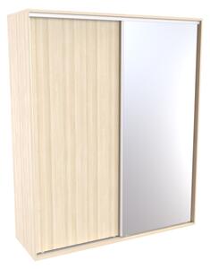 Šatní skříň FLEXI 2 se zrcadlem Varianta barvy: Javor, Šířka: 200 cm, Výška: 220 cm