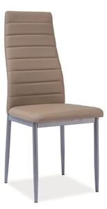 H261 Bis Alu Jídelní židle tmavě béžová/nohy aluminium