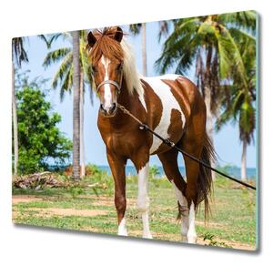 Skleněná krájecí deska Pinto kůň 60x52 cm