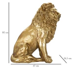 Socha LEONE GOLD 67X36,5X80 cm