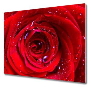 Skleněná krájecí deska Růžová květina 60x52 cm