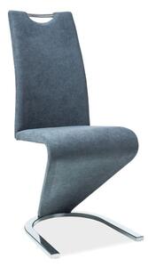 H-090 jídelní židle, tmavě šedá látka/chrom