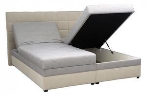 Romana dvoulůžková postel 180 cm, šedivá/béžová