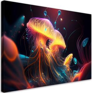 Obraz na plátně Ohnivé medúzy Rozměry: 60 x 40 cm