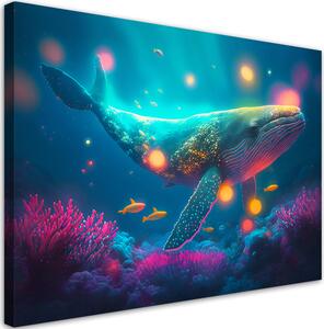 Obraz na plátně Magická velryba Rozměry: 60 x 40 cm