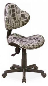 Q-G2 kancelářská židle, text, hnědá/krémová