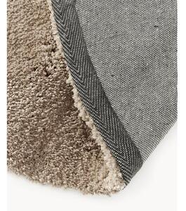 Načechraný kulatý koberec s vysokým vlasem Leighton