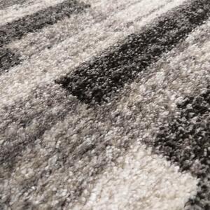 Kusový koberec PANNE pásky - odstíny šedé - 160x220 cm