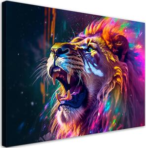 Obraz na plátně Silný abstraktní lev Rozměry: 60 x 40 cm