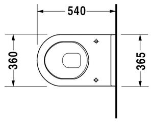 Duravit Starck 3 - závěsné WC 36x54 cm 2200090000