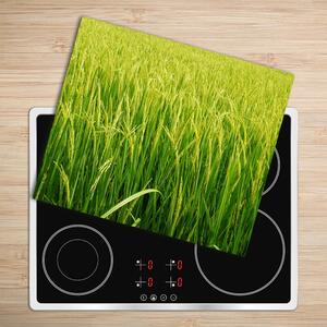 Skleněná krájecí deska Pole rýže 60x52 cm