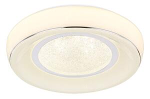GLOBO 483110-18 MICKEY stropní svítidlo LED D390mm 18W/1300lm 3000-6000K bílá, chrom, opál, stmívatelné, dálkové ovládaní, starlight efekt, krištálový efekt