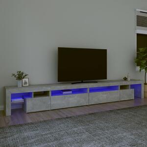 TV skříňka s LED osvětlením betonově šedá 290x36,5x40 cm 3152805