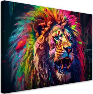 Obraz na plátně Lev v barvě Rozměry: 60 x 40 cm