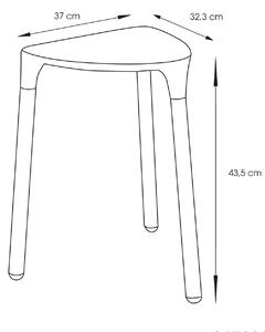 Gedy YANNIS koupelnová stolička 37x43,5x32,3cm, bílá