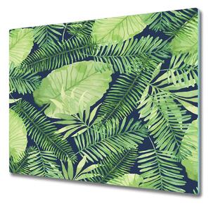 Skleněná krájecí deska Tropické listy 60x52 cm