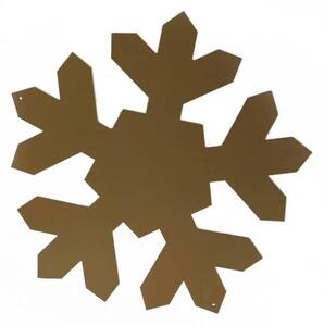 DECOLED Vánoční ozdoba vločka zlatá kovová 30 cm, venkovní