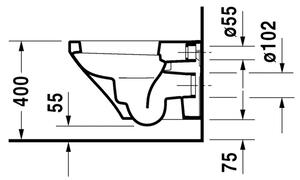 Duravit DuraStyle - závěsné WC, 37x54 cm, bílé 2536090000