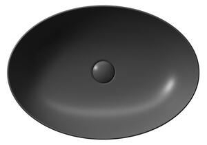 GSI, PURA keramické umyvadlo na desku 60x42 cm, černá matná, 884226