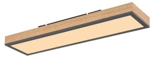 GLOBO 416080WD DORO stropní svítidlo LED 600x150mm 18W/1000lm 3000K imitace dřeva, grafit, opál