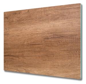 Skleněná krájecí deska Dřevěné pozadí 60x52 cm