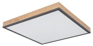 GLOBO 416080WD2 DORO stropní svítidlo LED 450x450mm 24W/1500lm 3000K grafitová, imitace dřeva, opál