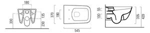 GSI - SAND závěsná WC mísa, Swirlflush, 55x37 cm, bílá ExtraGlaze (901511)