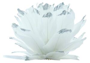 DECOLED Vánoční ozdoba z peříček, 12 cm, bílá, peří