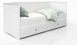 Rozkládací postel s matracemi se 2 zásuvkami 80x200 Helmes