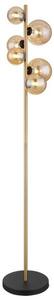 GLOBO 56135-6S RIHA stojací lampa 6xG9 V1550mm černá, mosaz, jantarová