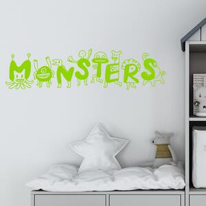 Živá Zeď Samolepka Monsters Barva: černá