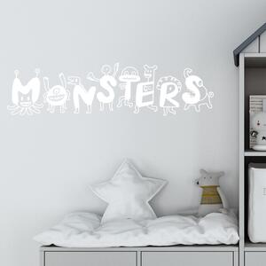 Živá Zeď Samolepka Monsters Barva: černá