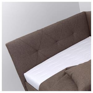 Rohová postel s matrací AFRODITE hnědá, 120x200 cm