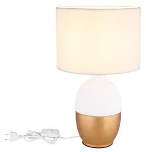 GLOBO 21627W VALENTINO stolní lampička V430mm 1xE14 zlatá, bílá