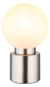 GLOBO 21003N MARKA stolní lampička V245mm 1xE14 matný nikl, bílá