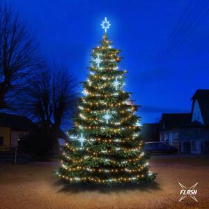 DECOLED LED světelná sada na vánoční stromy vysoké 6-8 m, teplá bílá s Flash, ledové dekory DZ113S3