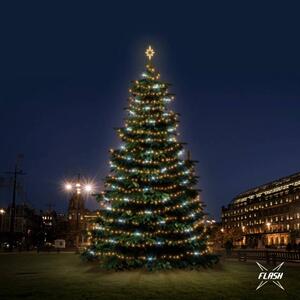 DECOLED LED světelná sada na vánoční stromy vysoké 12-14 m, teplá bílá s Flash